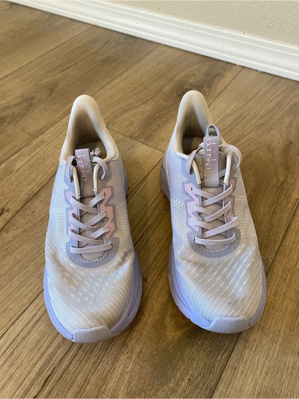 Dansko Women's Athletic Sneakers in White and Light Purple